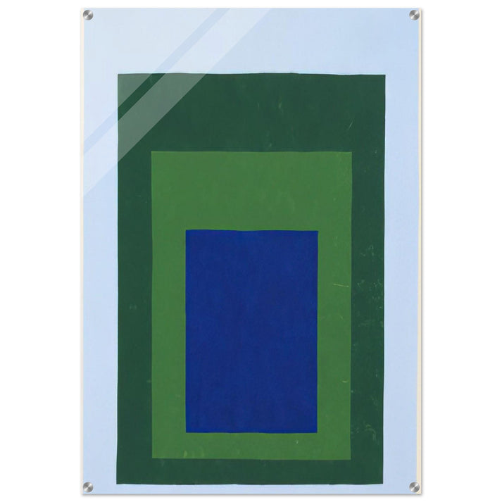 HOMAGE TO THE SQUARE BLUE GREEN 1950 - Josef Albers Acrylic Print - 70x100 cm / 28x40″ inches | Josef Albers Wall Art | Josef Albers Prints