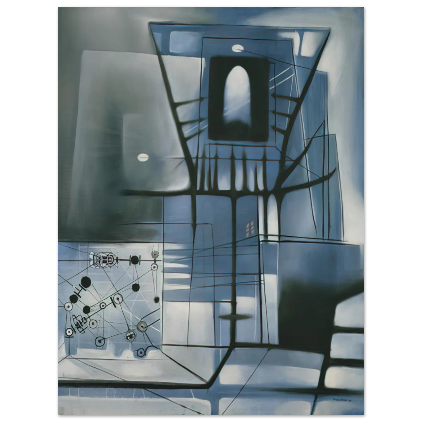 Jimmy Ernst - A Time for Fear - 1949 Fine Art Poster - Default Title