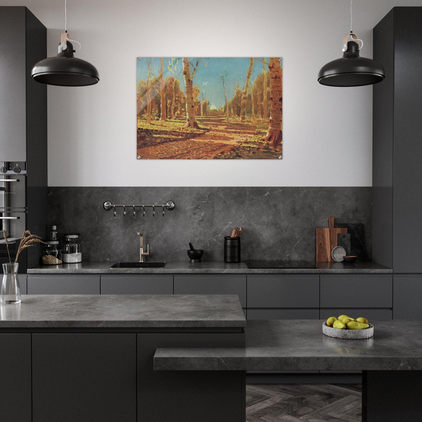 A Birch Grove - Arkhyp Kuindzhi Acrylic Print - 70x100 cm / 28x40″ inches | Arkhyp Kuindzhi Wall Art | Arkhyp Kuindzhi Prints