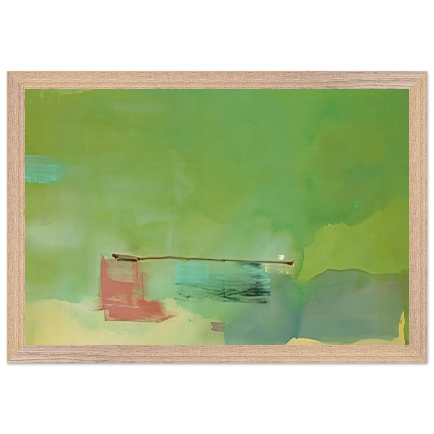 Helen Frankenthaler - Springscape - 1975 Wall art - A1 (59.4 x 84.1 cm) - Premium Wooden Framed Poster With Fine Art Paper - Wood frame