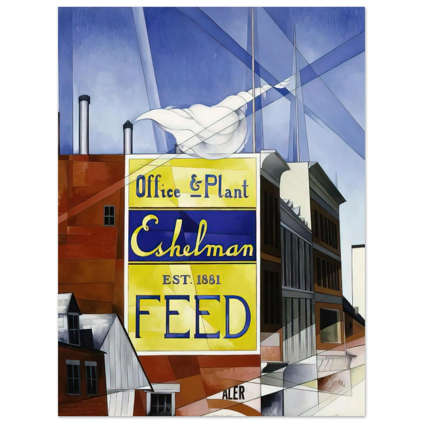 Charles Demuth - Buildings, Lancaster - 1930 Fine Art Poster - Default Title