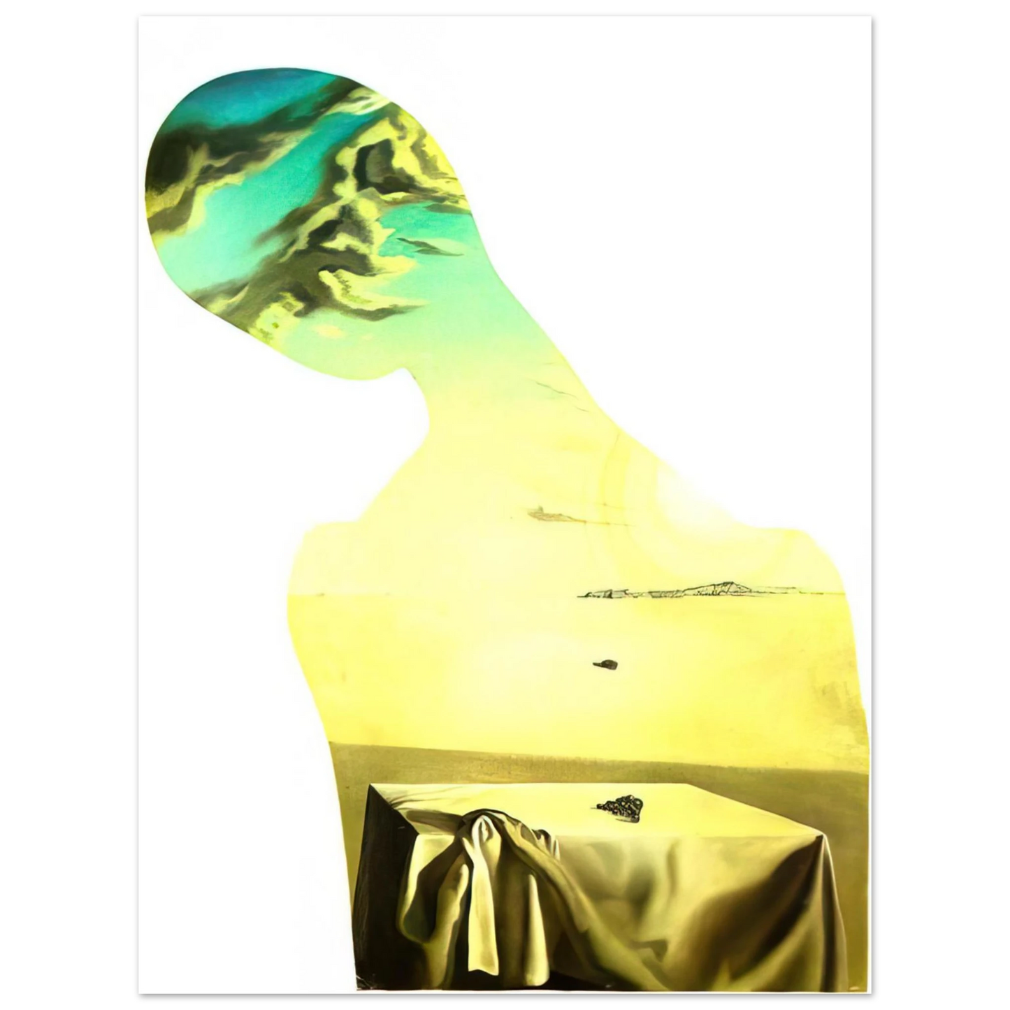 Salvador Dali - COUPLE WITH CLOUDS IN THEIR HEADS WOMAN Fine Art Poster - Default Title