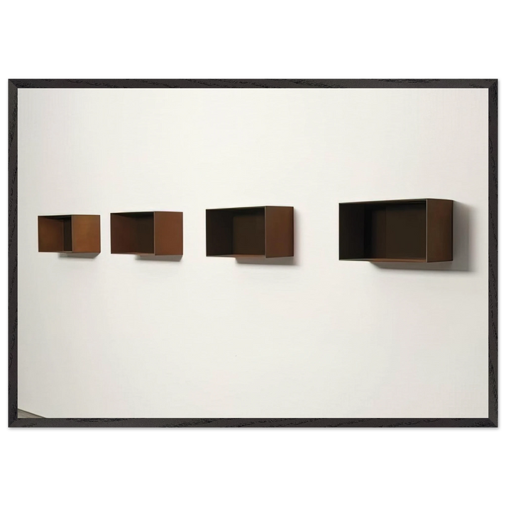 Untitled 90-9 Donaldson - 1990 - Donald Judd 70x100 cm / 28x40 inches Framed Art Print – Black Wooden Frame
