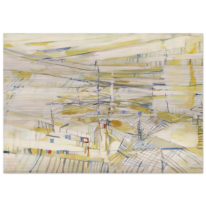 L`oranger - 1954 - Maria Helena Vieira da Silva Brushed Aluminum Print - 70x100 cm / 28x40 inches | Maria Helena Vieira da Silva Aluminum Print | Maria Helena Vieira da Silva Prints