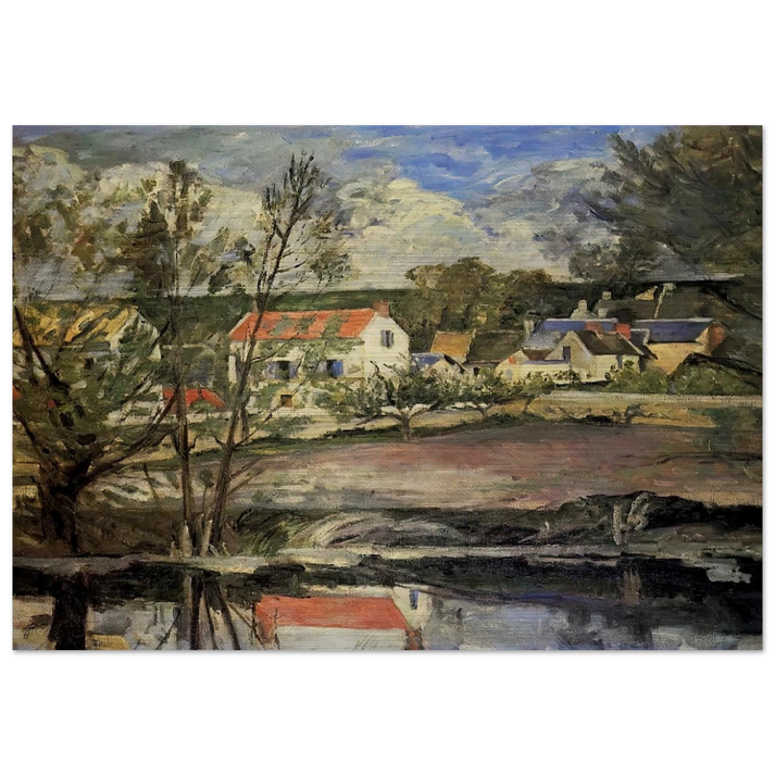 In the Oise Valley - Paul Cézanne Brushed Aluminum Print - 70x100 cm / 28x40 inches | Paul Cézanne Aluminum Print | Paul Cézanne Prints