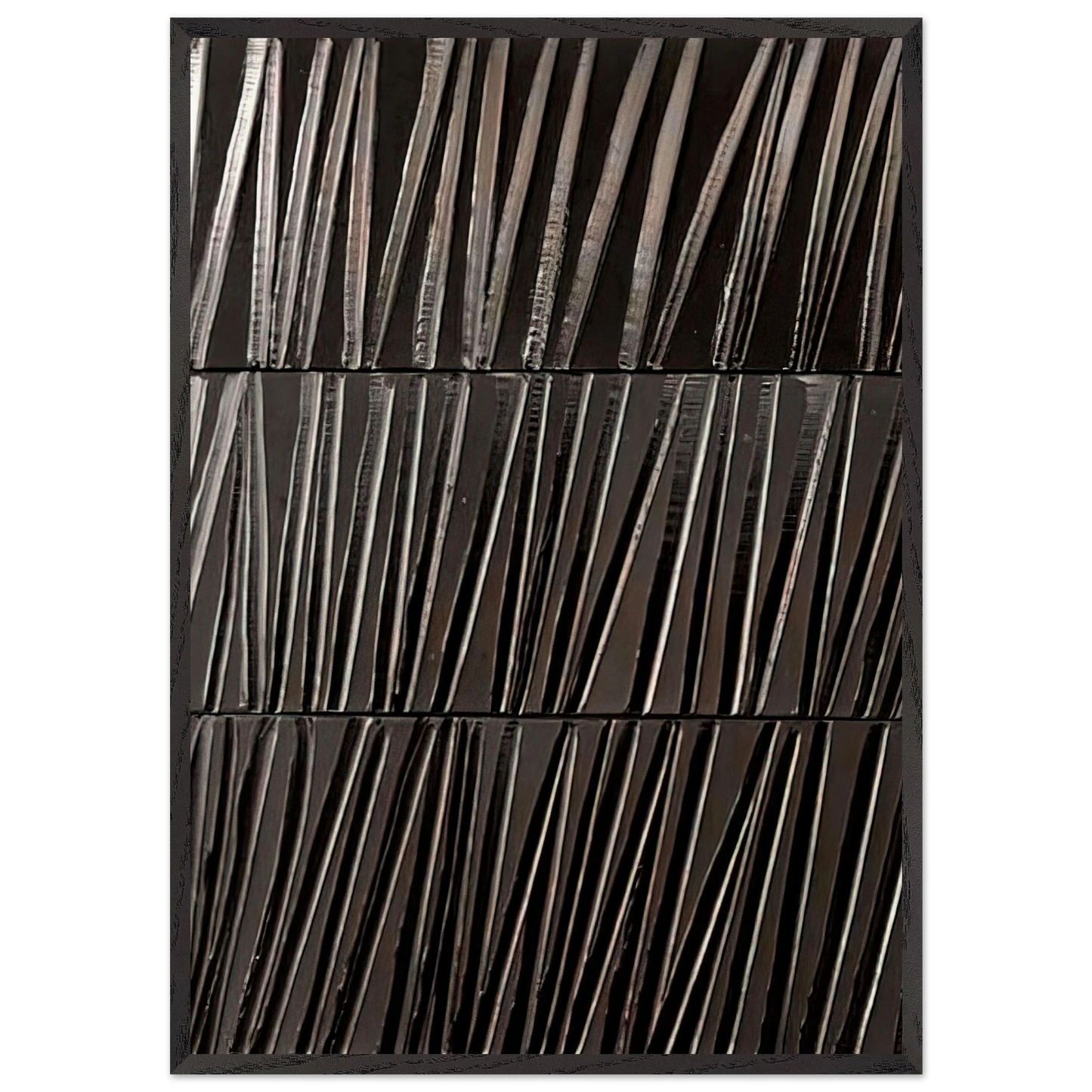 Peinture 244 x 181 cm 23 novembre 2010 - 2010 - Pierre Soulages 70x100 cm / 28x40 inches Framed Art Print – Black Wooden Frame