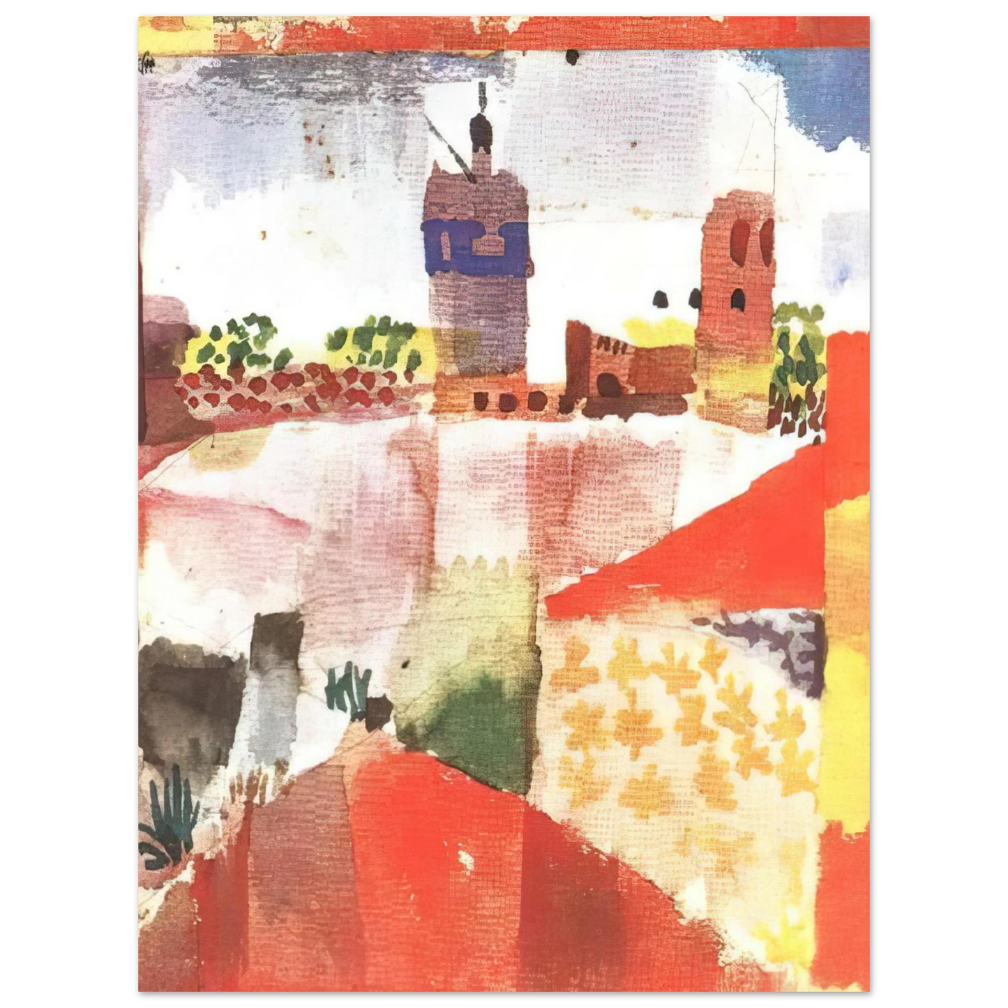 Paul Klee - HAMMAMET WITH MOSQUE 1914 Fine Art Poster - Default Title
