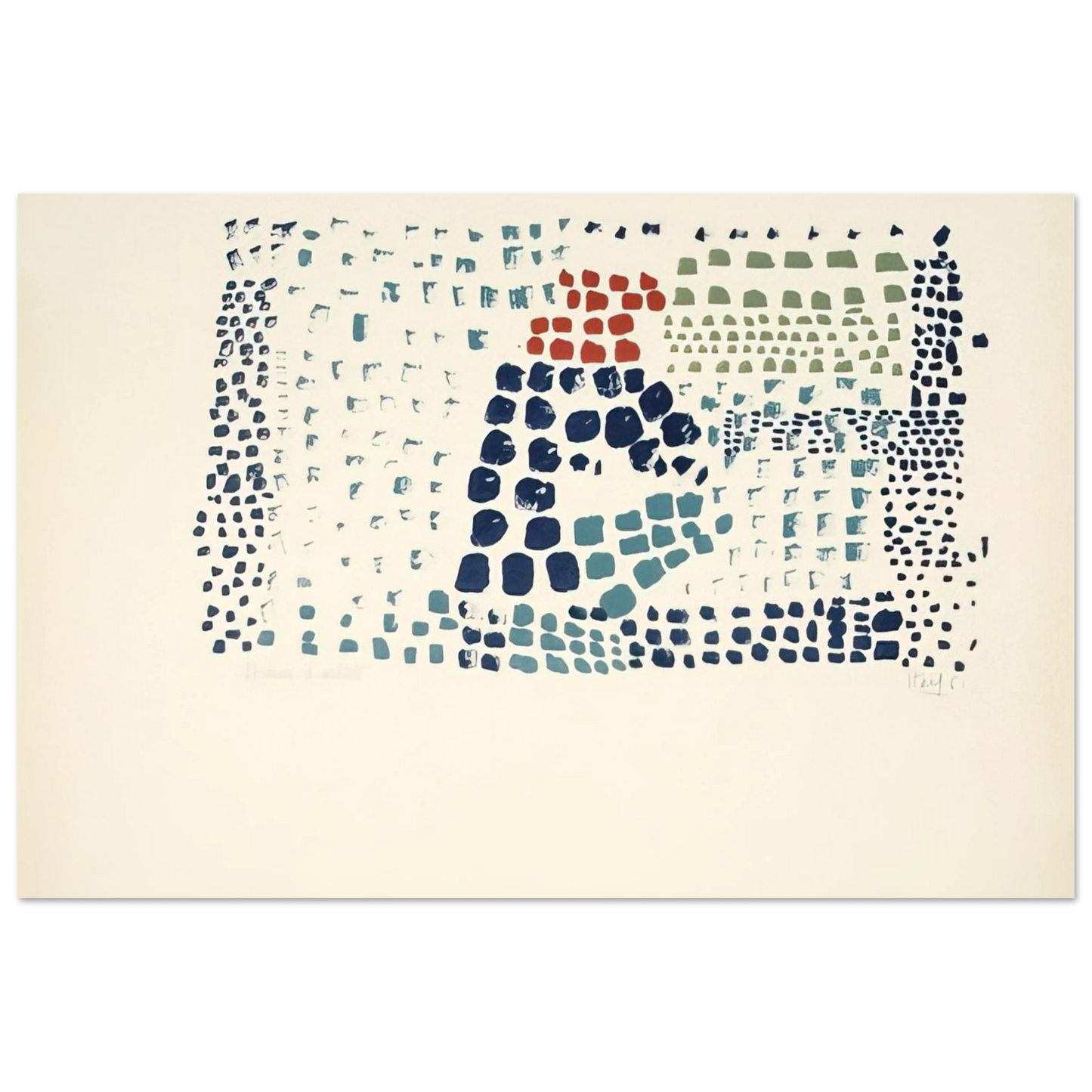 Nicolas de Stael - Study in Colour No. 1 Woimant Staël 93 - Art Informel Fine Art Poster - 40x60 cm / 16x24 inches