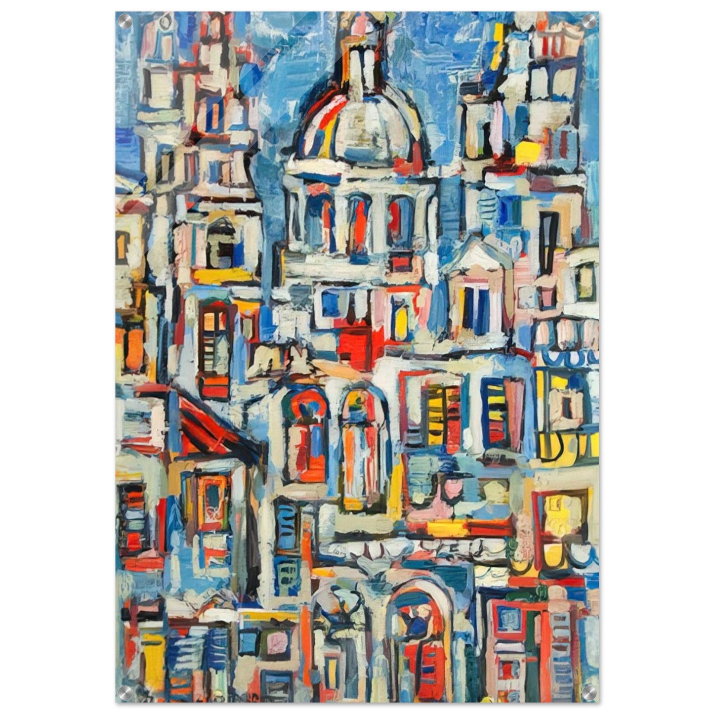 LANDSCAPE OF HAVANA 1961 - Rene Portocarrero Acrylic Print - 70x100 cm / 28x40″ inches