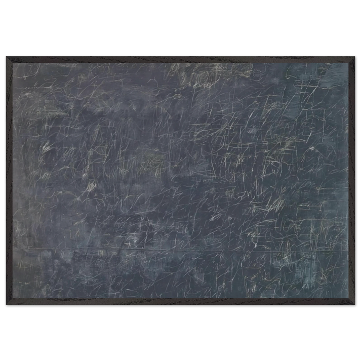 Panorama - Cy Twombly 70x100 cm / 28x40 inches Framed Art Print – Black Wooden Frame
