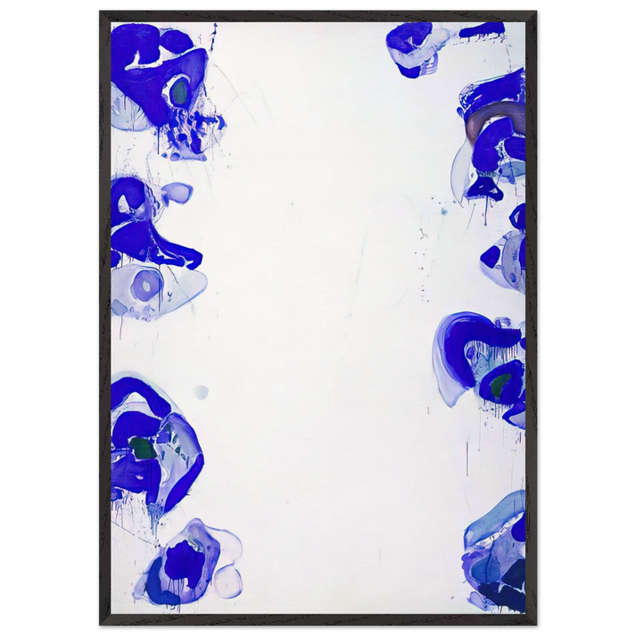 Blue Balls - Sam Francis 70x100 cm / 28x40 inches Framed Art Print – Black Wooden Frame