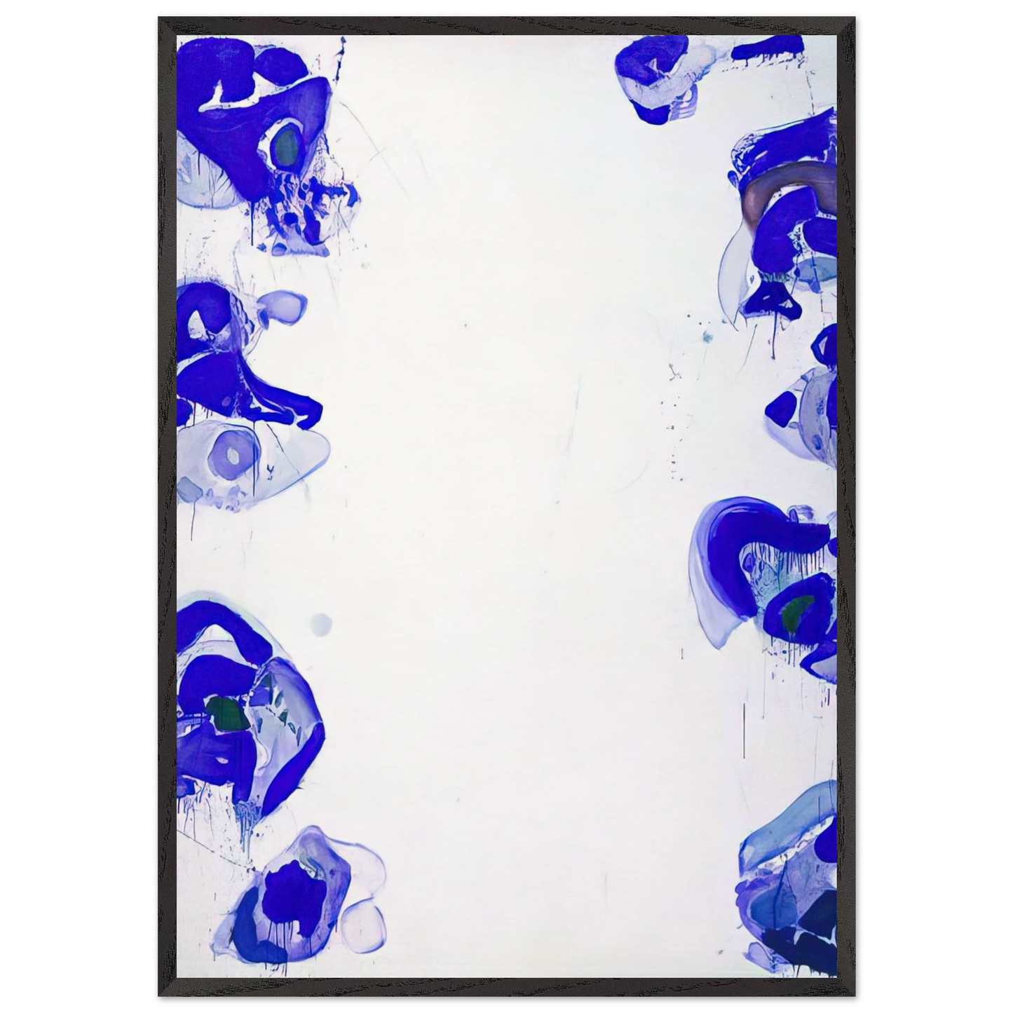 Blue Balls - Sam Francis 70x100 cm / 28x40 inches Framed Art Print – Black Wooden Frame