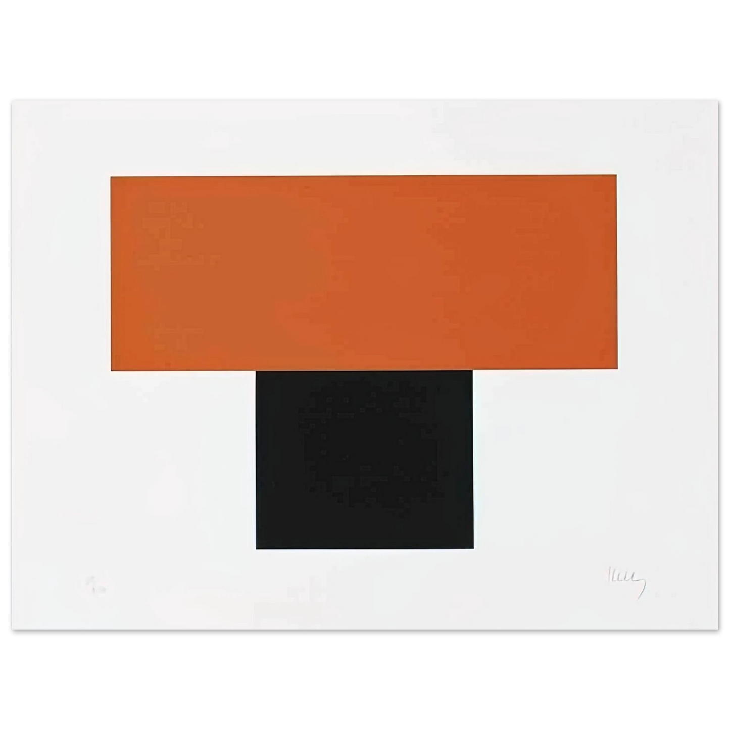 Ellsworth Kelly - Red-Orange over Black Fine Art Poster - Default Title