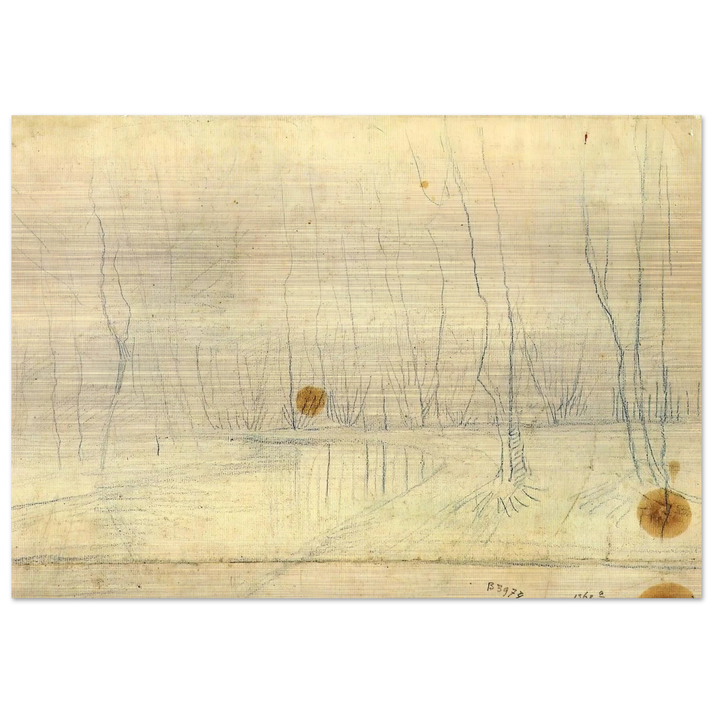 Park View - Vincent van Gogh Brushed Aluminum Print - 70x100 cm / 28x40 inches | Vincent van Gogh Aluminum Print | Vincent van Gogh Prints