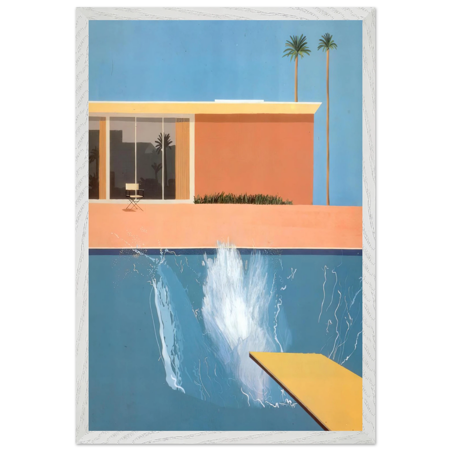 David Hockney - David Hockney Wall art - 28x43 cm / XL (11x17 Inches) - Premium Wooden Framed Poster With Fine Art Paper - Black frame