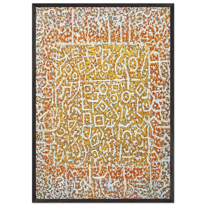 Golden Door - Richard Pousette-Dart 70x100 cm / 28x40 inches Framed Art Print – Black Wooden Frame