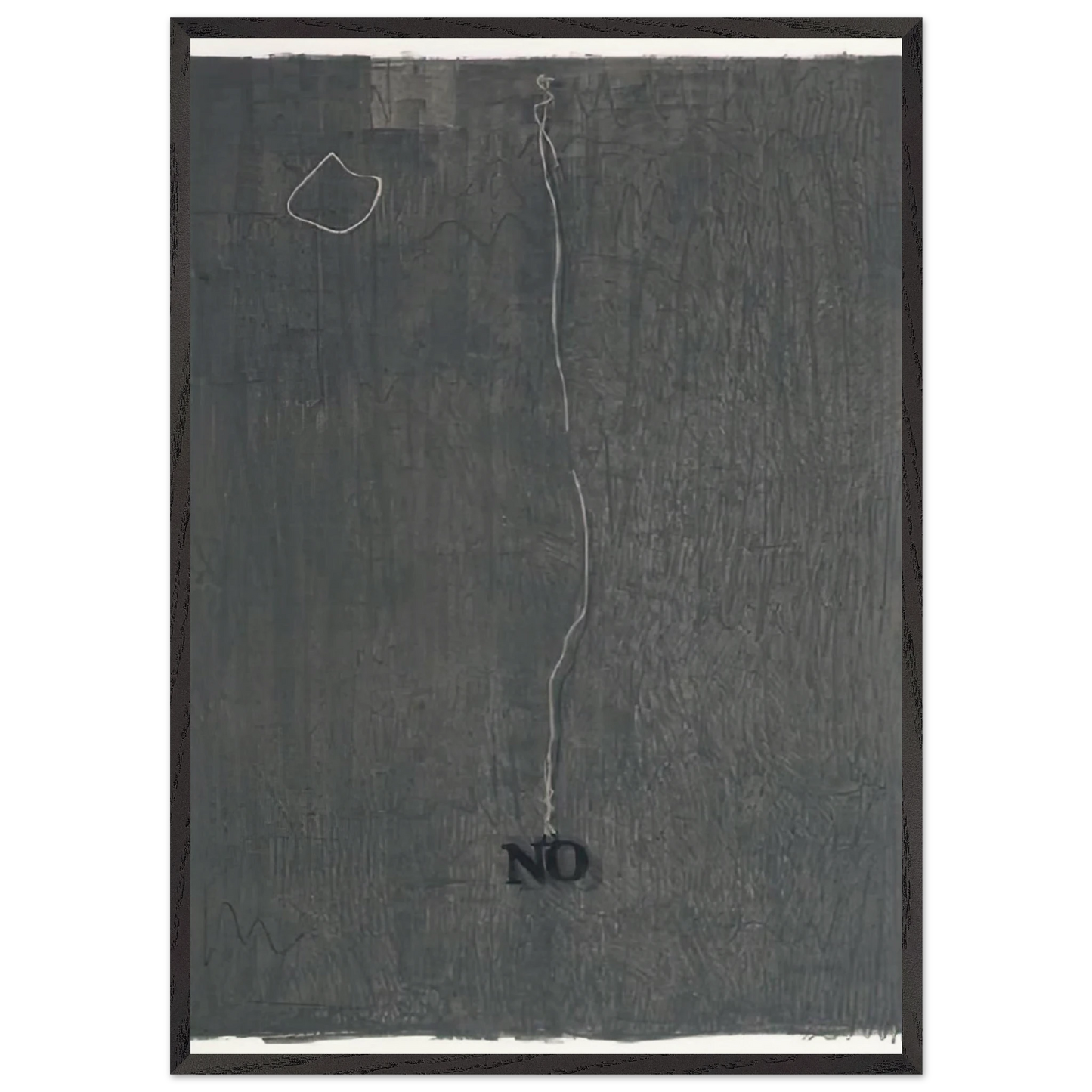 NO 1969 - Jasper Johns 70x100 cm / 28x40 inches Framed Art Print – Black Wooden Frame