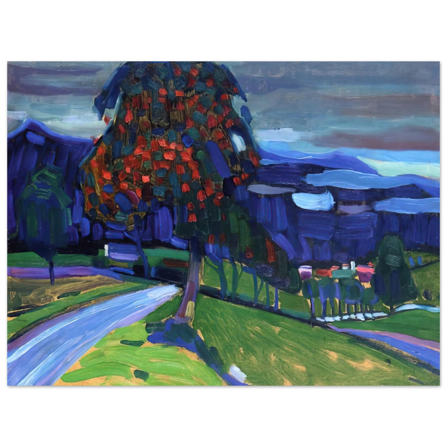 Wassily Kandinsky - AUTUMN IN MURNAU 1908 Fine Art Poster - Default Title