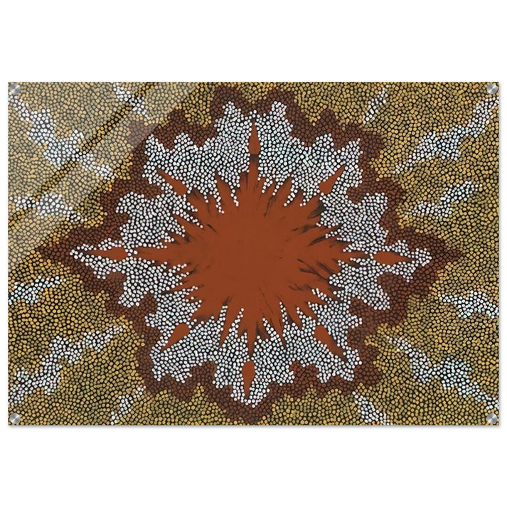 Fire Dreaming - 1994 - Clifford Possum Tjapaltjarri Acrylic Print - 70x100 cm / 28x40″ inches