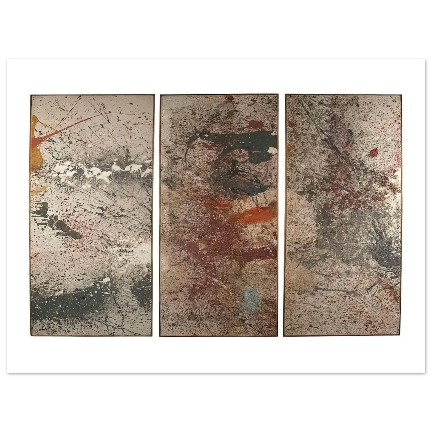 Taro Yamamoto - UNTITLED TRIPTYCH 1961 Fine Art Poster - Default Title