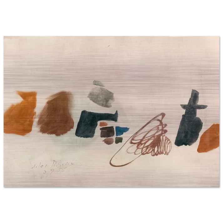 3.9.56 II - 1956 - Julius Bissier Brushed Aluminum Print - 70x100 cm / 28x40 inches | Julius Bissier Aluminum Print | Julius Bissier Prints