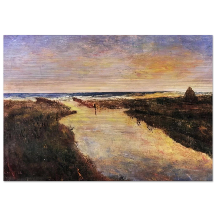 FOCE DEL CINQUALE 1928 - Carlo Carra Brushed Aluminum Print - 70x100 cm / 28x40 inches | Carlo Carra Aluminum Print | Carlo Carra Prints