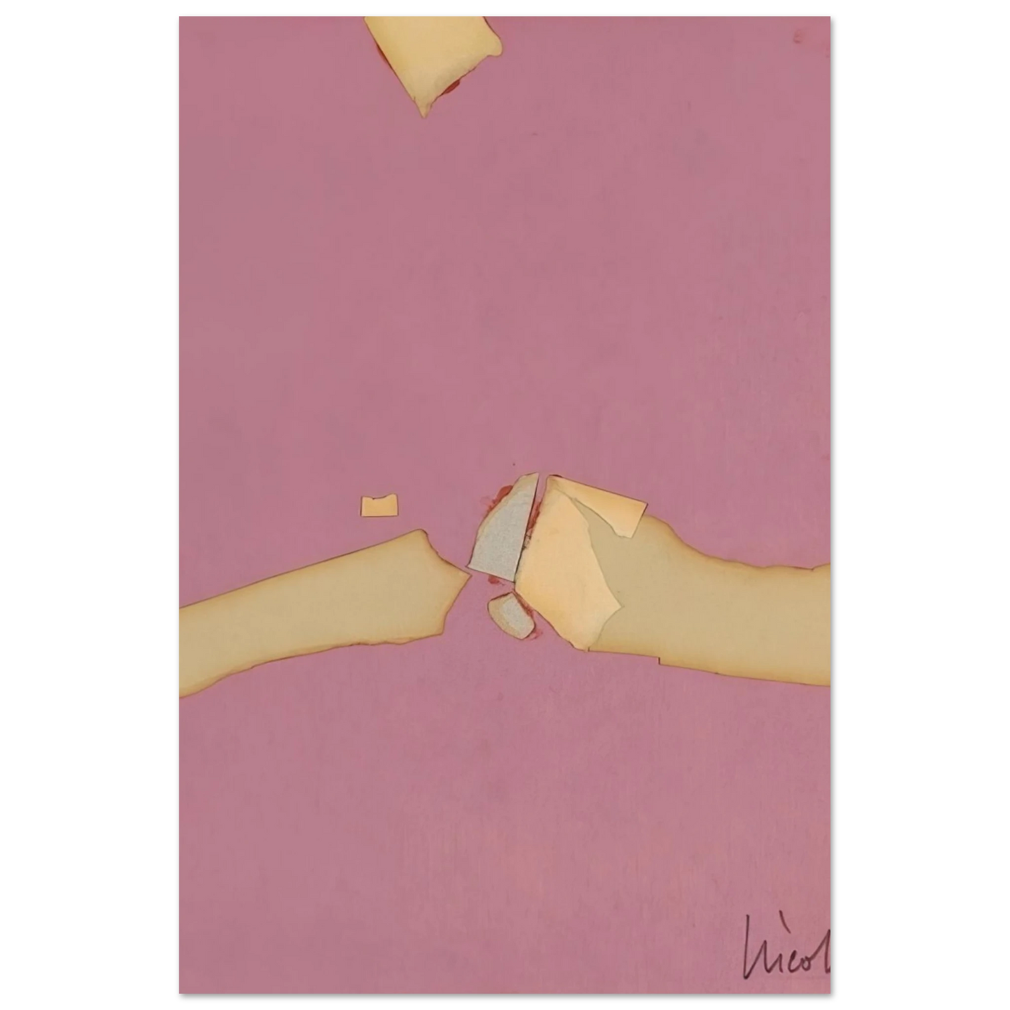 Nicolas de Stael - Composition on Red Ground - 1953 Fine Art Poster - 40x60 cm / 16x24 inches