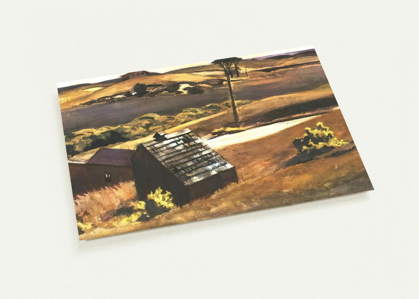 Burly Cobb Hen Coop and Barn By Edward Hopper Pack of 10 Post Cards | Edward Hopper Post Cards | A6 (10.5 x 14.8 cm) - 4.1 x 5.8 inches