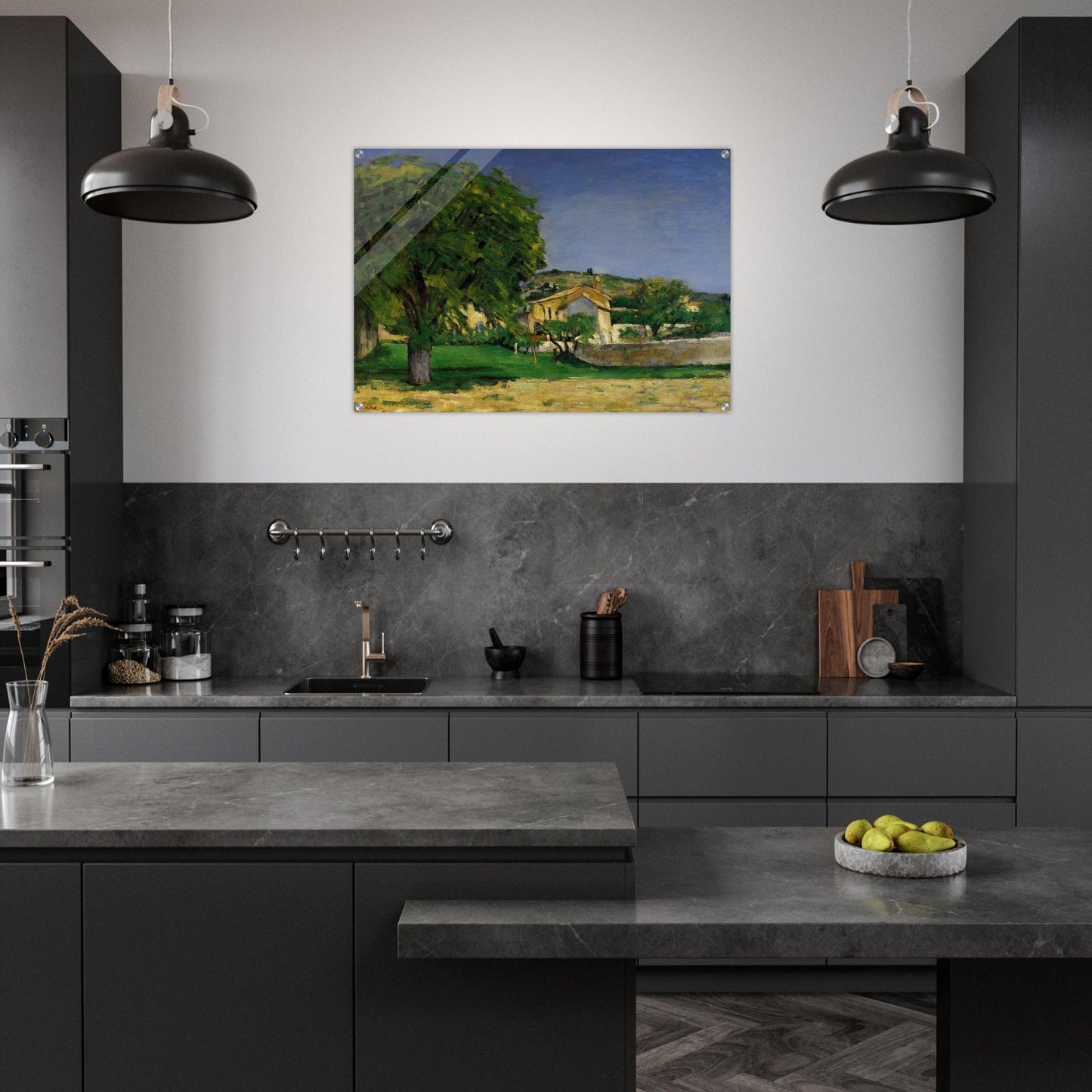 Chestnut Trees and Farmstead of Jas de Bouffin - Paul Cézanne Acrylic Print - 70x100 cm / 28x40″ inches