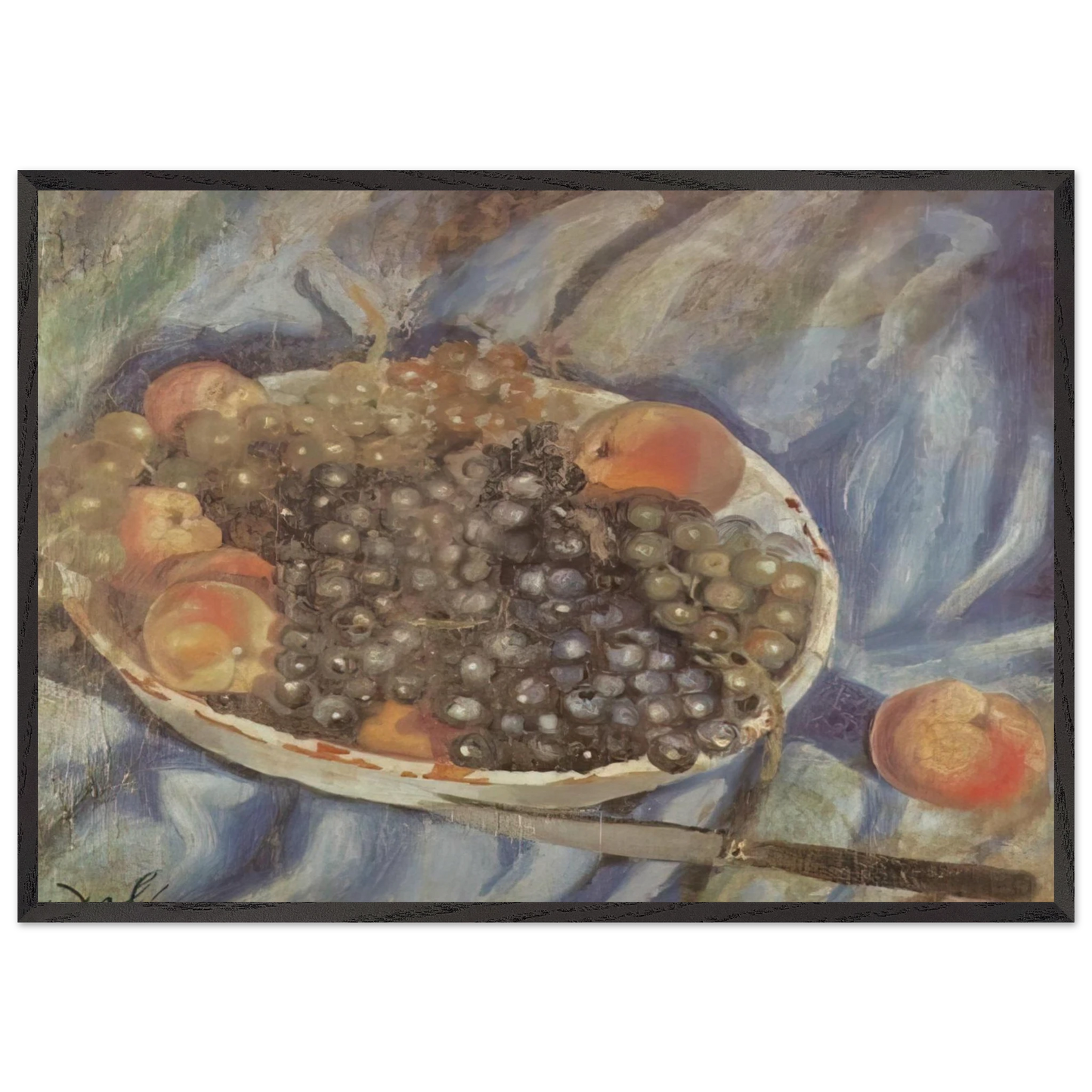 STILL LIFE 2 N2 - Salvador Dali Framed Art Print – Black Wooden Frame - Default Title - -Framed Art Print