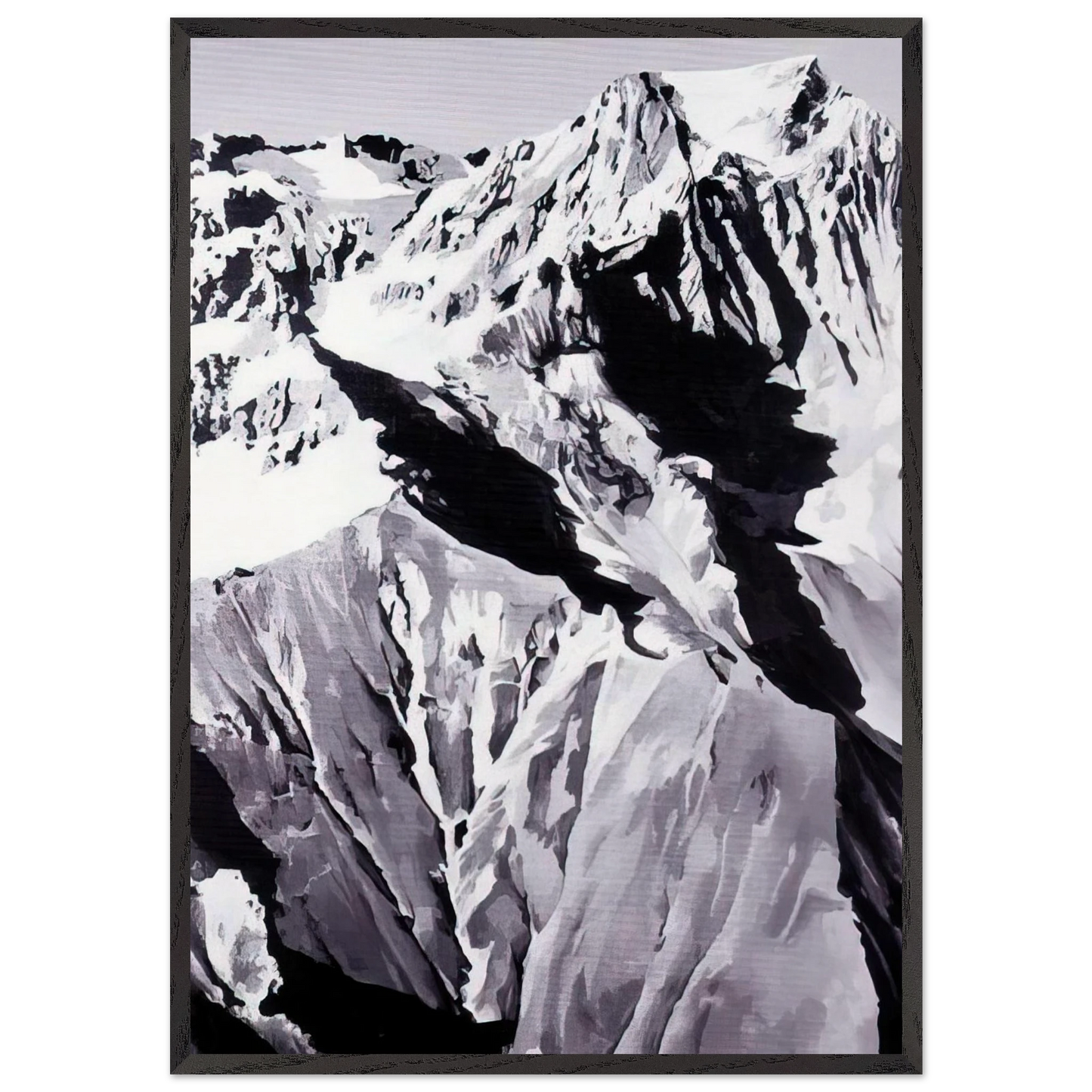 HIMALAYA - Gerhard Richter Framed Art Print – Black Wooden Frame - Default Title - -Framed Art Print