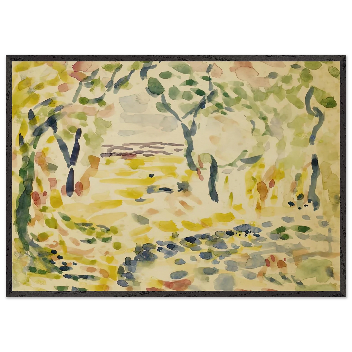 ETUDE POUR LE BONHEUR DE VIVRE 1905 - Henri Matisse 70x100 cm / 28x40 inches Framed Art Print – Black Wooden Frame