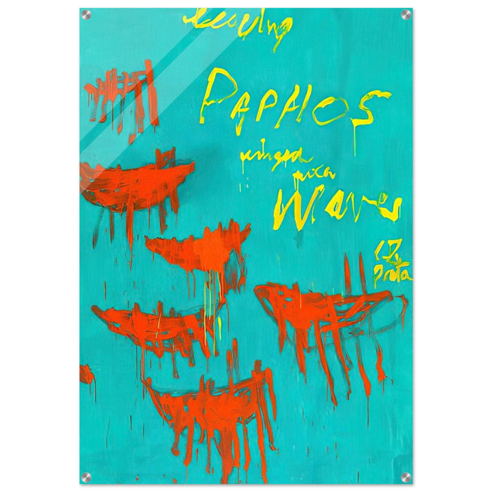 Leaving Paphos Ringed With Waves V - Cy Twombly Acrylic Print - 70x100 cm / 28x40″ inches