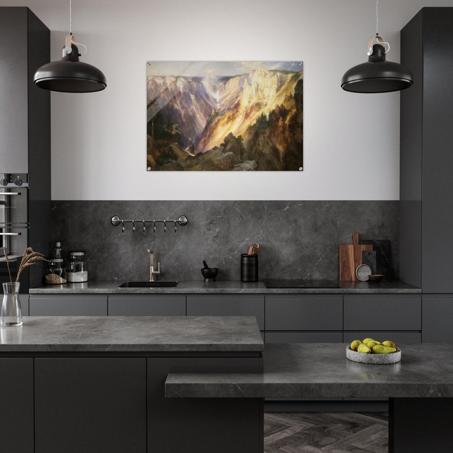 Grand Canyon of the Yellowstone - Thomas Moran Acrylic Print - 70x100 cm / 28x40″ inches