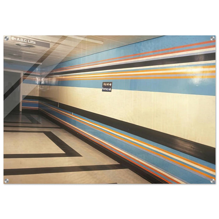 ROYAL LIVERPOOL HOSPITAL INSTALLATION 1983 - Bridget Riley Acrylic Print - 70x100 cm / 28x40″ inches | Bridget Riley Wall Art | Bridget Riley Prints