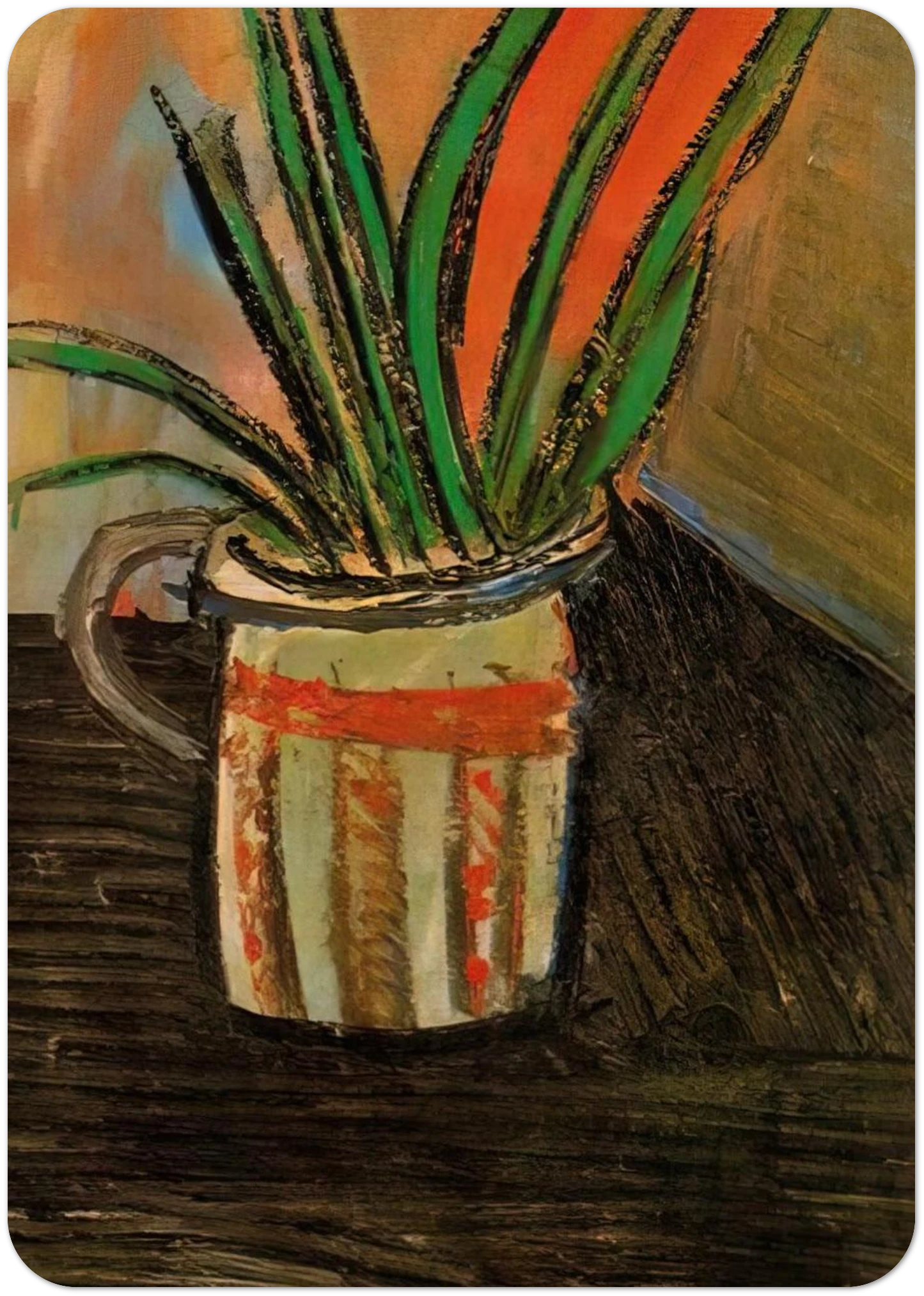 Exotic Flowers - 1907 By Pablo Picasso Pack of 10 Post Cards | Pablo Picasso Post Cards | A6 (10.5 x 14.8 cm) - 4.1 x 5.8 inches