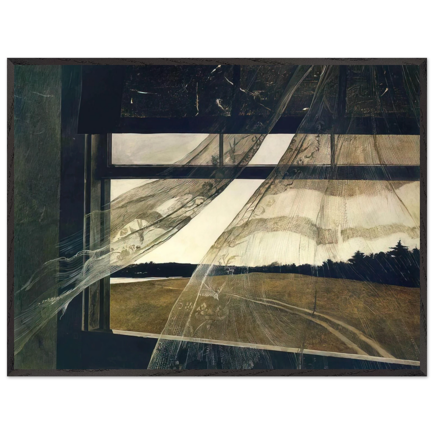 Andrew Wyeth - WIND FROM THE SEA 1947 Wall Art - 30x40 cm / 12x16 inches - Fine Art Poster - -