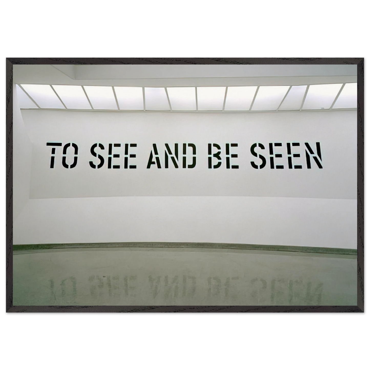 To See and Be Seen - 1972 - Lawrence Weiner Framed Art Print – Black Wooden Frame - Default Title - -Framed Art Print