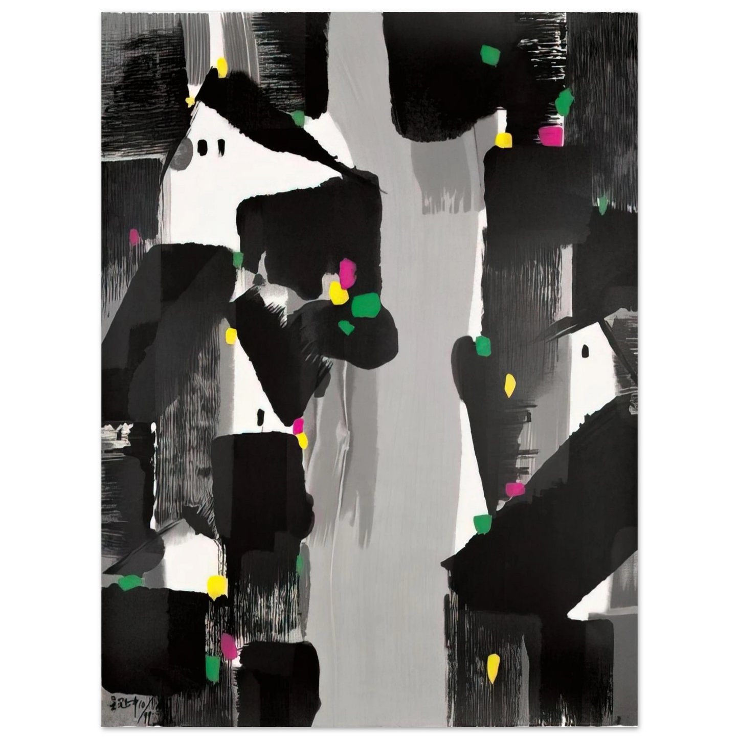Wu Guanzhong - Houses of the South - 2007 Fine Art Poster - Default Title