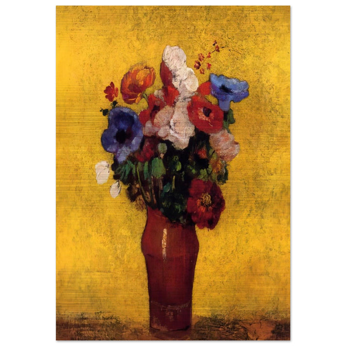 FLOWERS 4 - Odilon Redon Brushed Aluminum Print - 70x100 cm / 28x40 inches | Odilon Redon Aluminum Print | Odilon Redon Prints