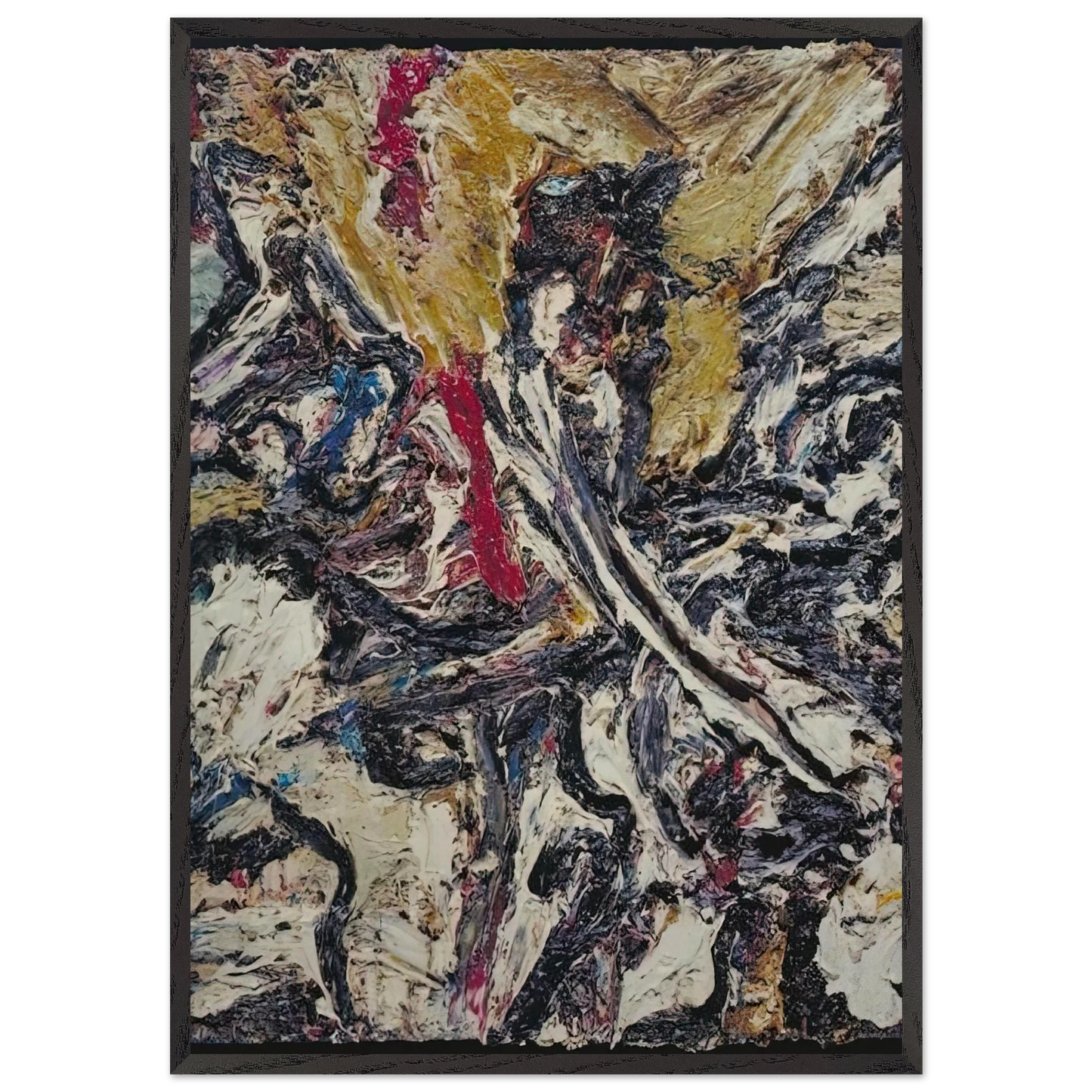 STUDY AFTER TITIAN II - Frank Auerbach Framed Art Print – Black Wooden Frame - Default Title - -Framed Art Print