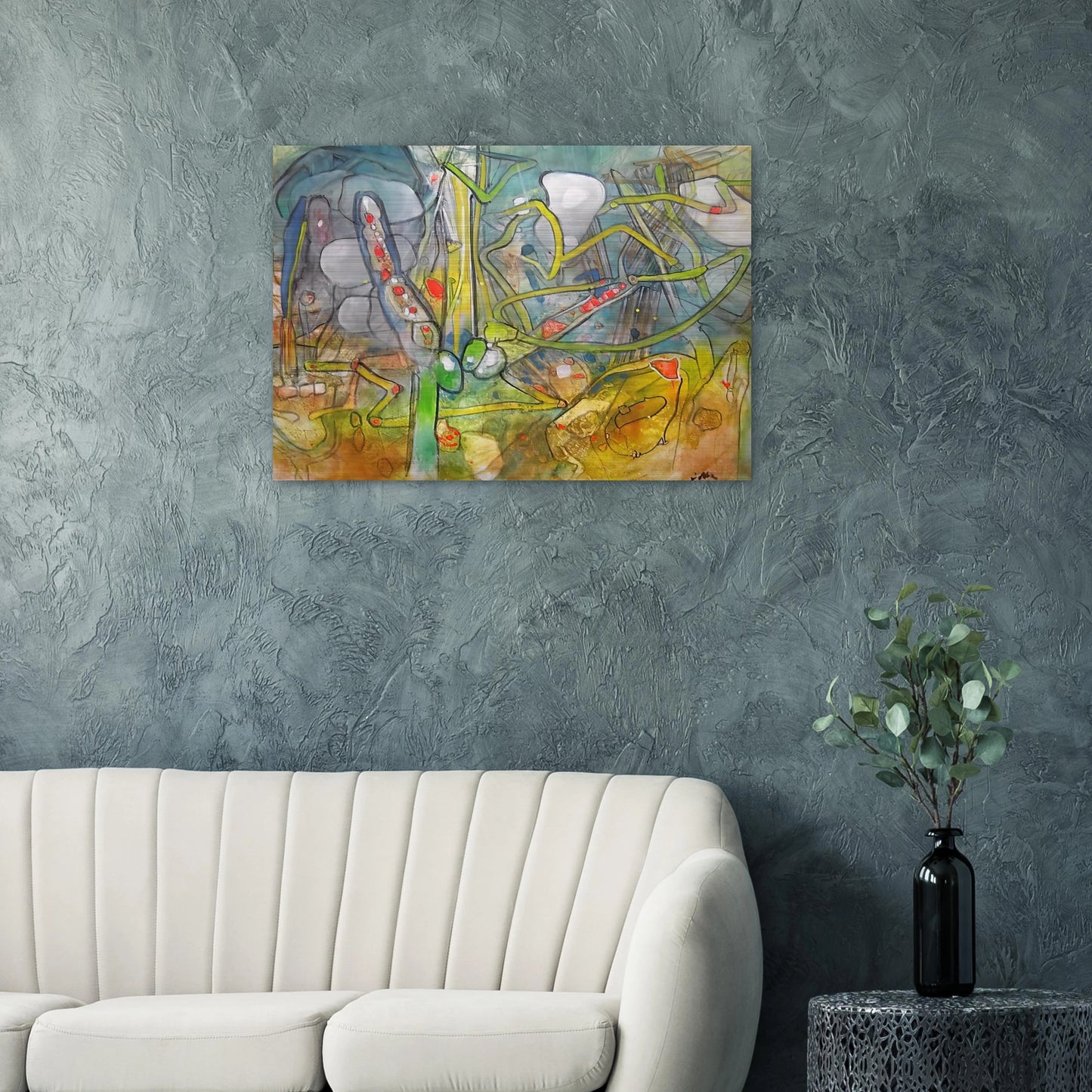 ATLAS DE MEDICATION - Roberto Matta Brushed Aluminum Print - 70x100 cm / 28x40 inches | Roberto Matta Aluminum Print | Roberto Matta Prints