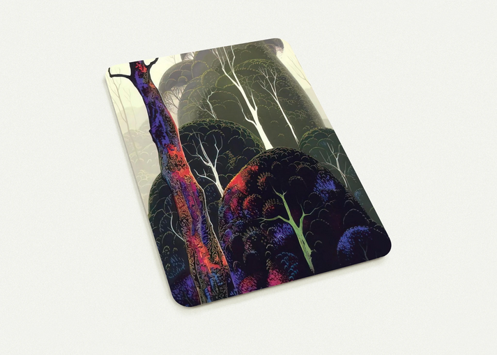 Early Autumn By Eyvind Earle Pack of 10 Post Cards | Eyvind Earle Post Cards | A6 (10.5 x 14.8 cm) - 4.1 x 5.8 inches