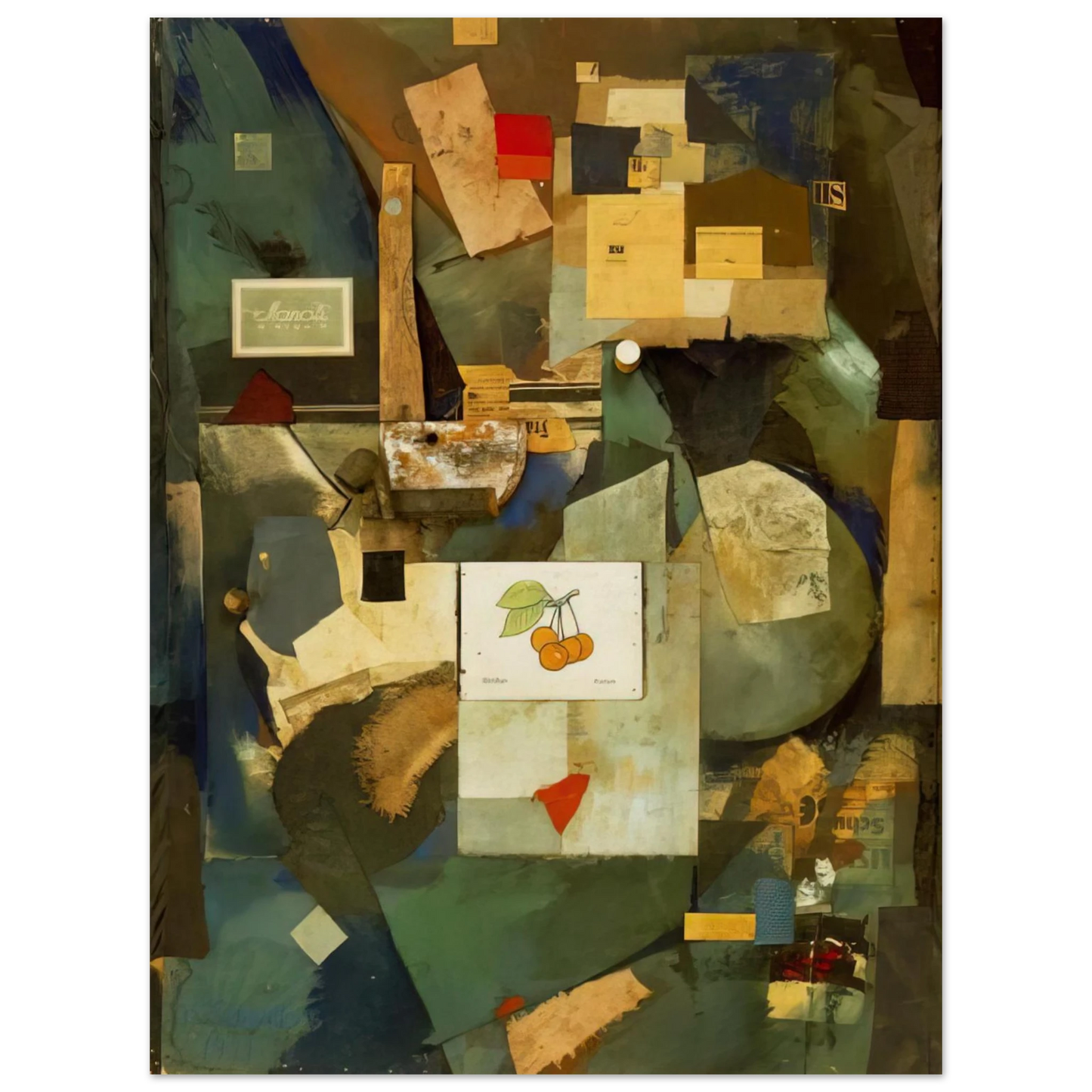 Kurt Schwitters - CHERRY PICTURE 1921 Fine Art Poster - Default Title