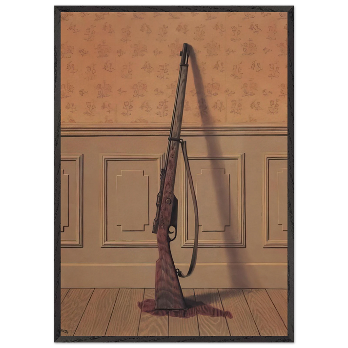 THE SURVIVOR 1950 - Rene Magritte 70x100 cm / 28x40 inches Framed Art Print – Black Wooden Frame