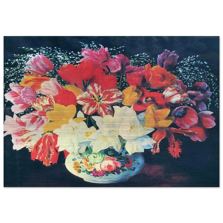 GRAND BOUQUET OF TULIPS 1952 - Moise Kisling Brushed Aluminum Print - 70x100 cm / 28x40 inches | Moise Kisling Aluminum Print | Moise Kisling Prints