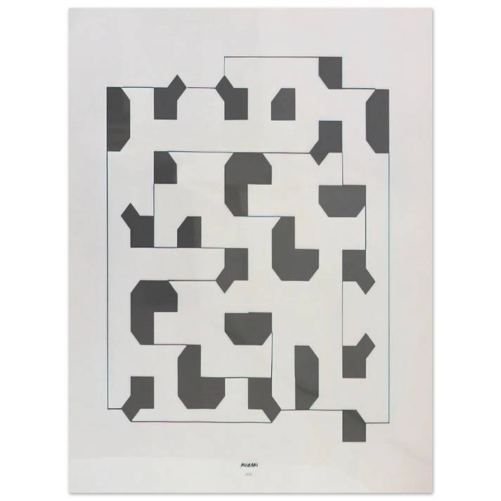 Bruno Munari - Curva di Peano - 1975 75x100 cm / 30x40inches Fine Art Poster
