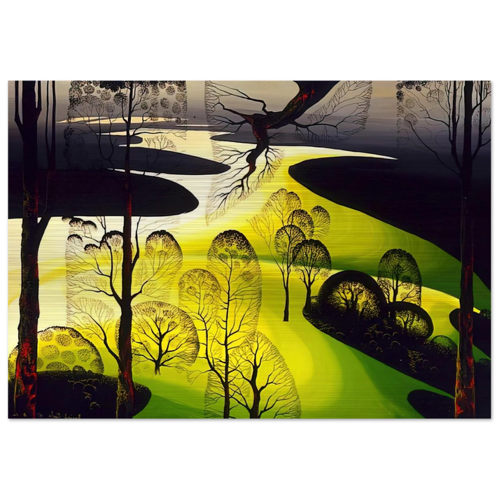 Early Spring - Eyvind Earle Brushed Aluminum Print - 70x100 cm / 28x40 inches | Eyvind Earle Aluminum Print | Eyvind Earle Prints