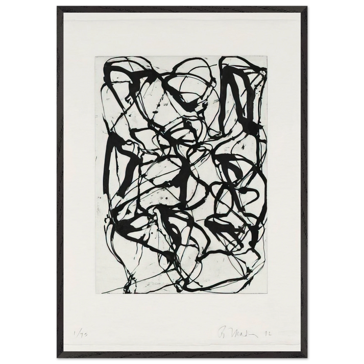 Han Shan Exit - 1992 - Brice Marden 70x100 cm / 28x40 inches Framed Art Print – Black Wooden Frame
