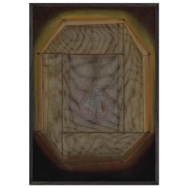 Mutant Mirror No 5 - 1971 - Manuel Rivera 70x100 cm / 28x40 inches Framed Art Print – Black Wooden Frame